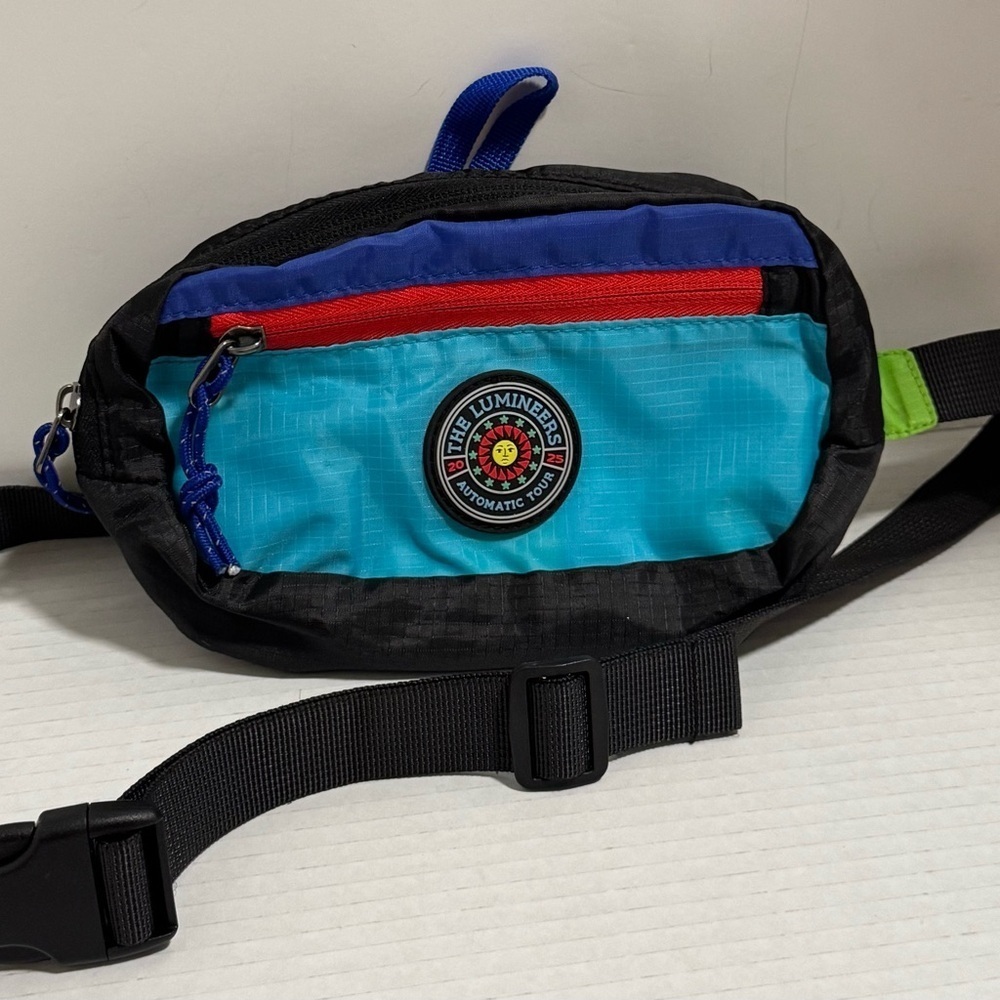 Blue & Black Crossbody Waist Bag